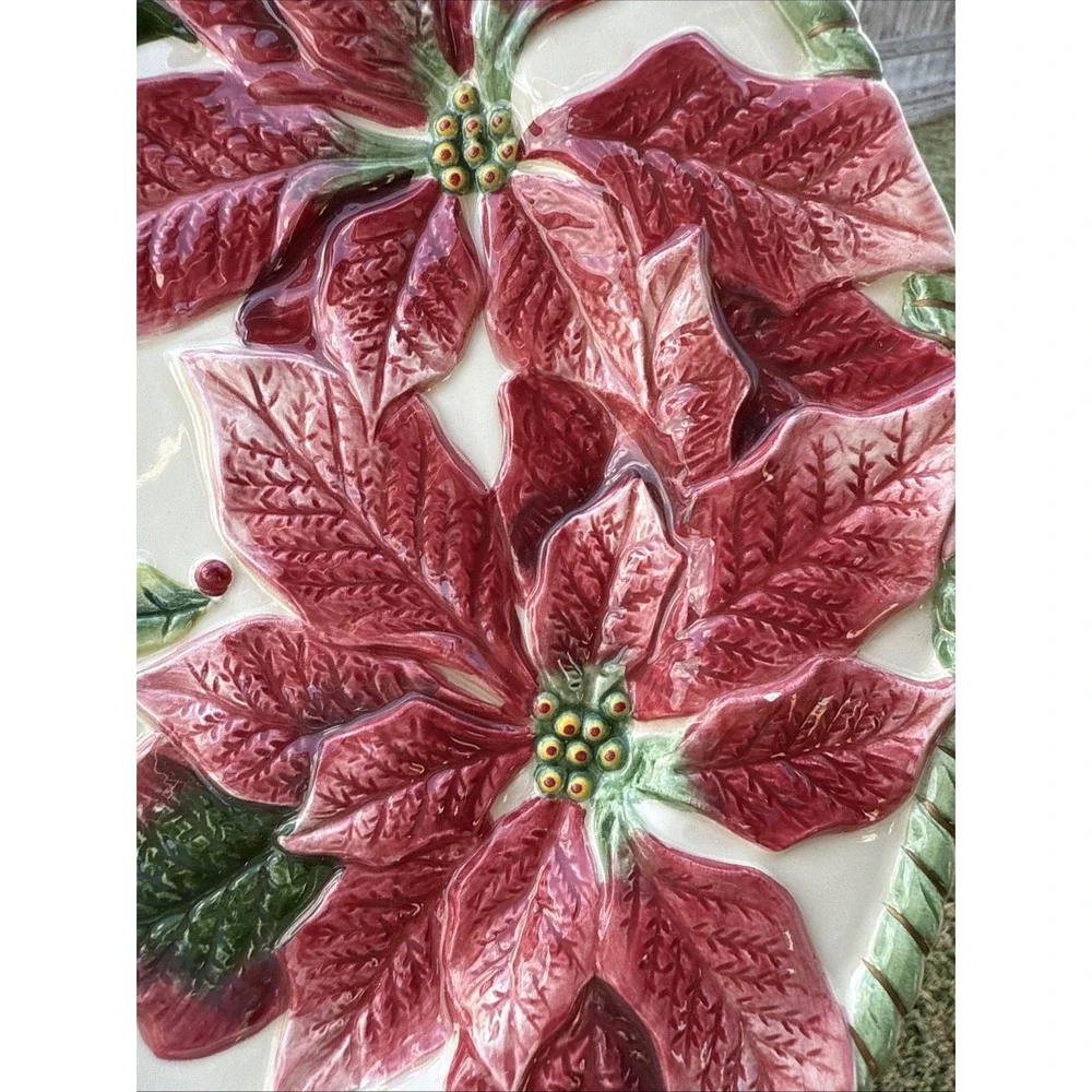 Fitz And Floyd For All Seasons Red Hot Potpourri Gift Set Small Poinsettia Bowl